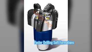 নরম গঠন তুরপুন জন্য উচ্চ গতি PDC ড্রিল বিট